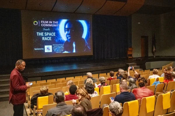 Audience members at the Space Race Film in the Community screening.
