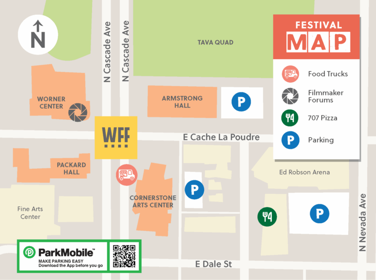 Map of the festival venues and parking